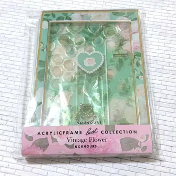 후쿠야 아크릴 프레임 베스트 컬렉션 빈티지 플라워 그린