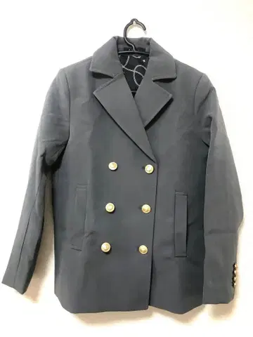 앙 코퀸 Anne Coquine 그레이 더블 브레스트 자켓