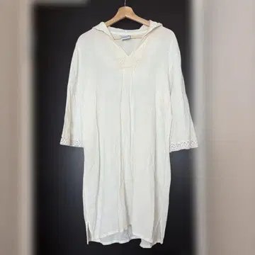 부두아르 빈티지 레이스 후드 튜닉 원피스