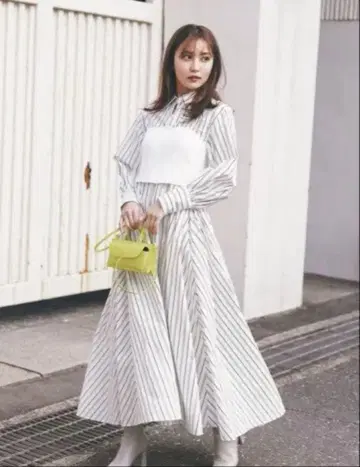 SNIDEL 스나이델 니트 뷔스티에 볼륨 원피스