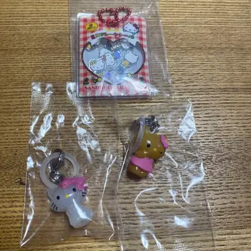 헬로키티 일광화상 키티 메지루시 키링 키링 2체 세트