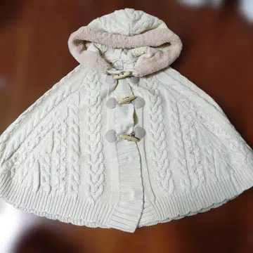 Secret honey 화이트 베이지 더플 케이프 코트