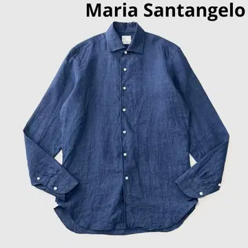 마리아 산타 안젤로 멀티셀로 린넨 원피스 칼라 셔츠 39