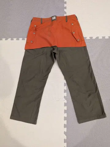 SASSAFRAS 사사프라스 2톤 워크 팬츠 올리브 x 오렌지 M