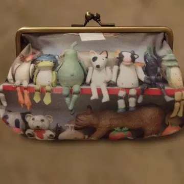 MARON BOUILLIE 가마구치 파우치 동물과 완구/클래식카 패턴