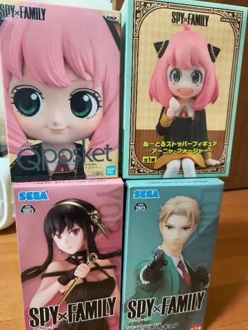 미개봉 새상품 SPY FAMILY 스파이 패밀리 피규어 4체 세트