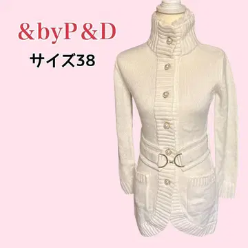 &byP&D 롱 가디건 펄 버튼 퍼 y2k 38