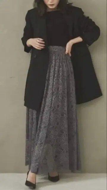 anuans 스캘럽 레이스 스커트