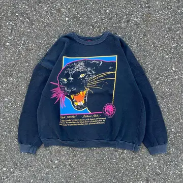 80s WWF 세계자연보호기금 빈티지 프린트 맨투맨 팬서