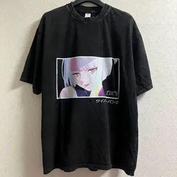 사이버 펑크 빈티지 가공 T셔츠 애니메이션