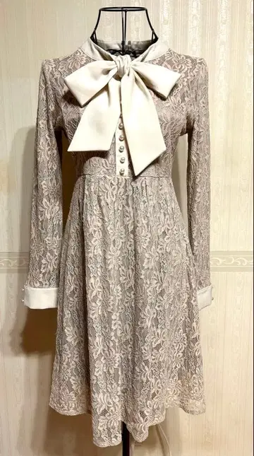 AnMILLE 안미르 전체 레이스 원피스 살몬 핑크 고급 청순 스타일 M