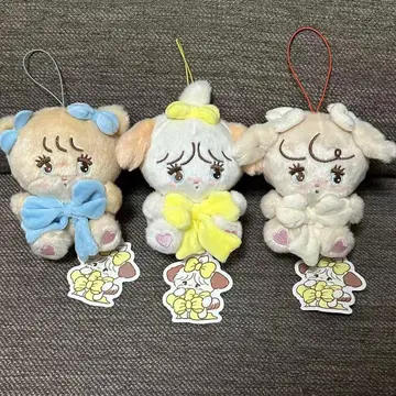 mikko charactors 껴안는 리본 마스코트 봉제 인형 3종