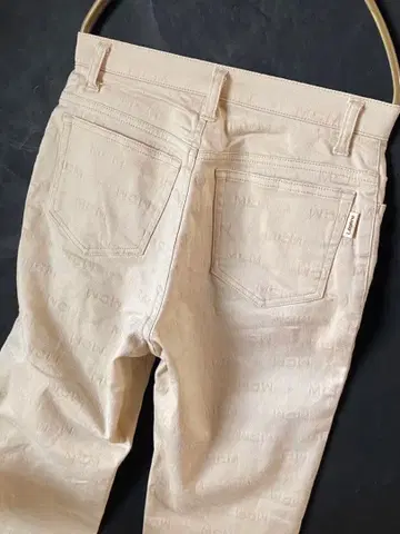 MCM MCM 올 패턴 화이트 데님 팬츠 모노그램 브랜드 로고