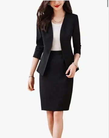 블랙 비즈니스 정장 셋업