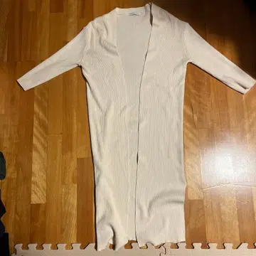 STYLE MIXER 리브 롱 가디건 라이트 베이지 프리 사이즈