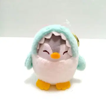 파스텔 뒤집어쓴 아기 펭귄 상어 봉제 인형