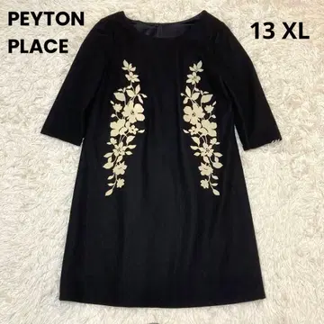 PEYTON PLACE 페이트 플레이스 13B 꽃무늬 원피스 블랙