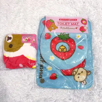 헤이세이 레트로 리락쿠마 화장실 매트 담요 2010년산 딸기