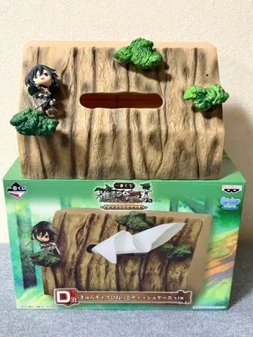 레어 진격의 거인 미카사 제일복권 벽외조사 D상 티슈 케이스 큥캐러