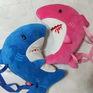 척스GP 슬릿길 하라페코 상어 봉제 인형 백팩 세트