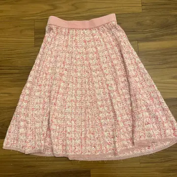 엘리자 해롯 나이츠브릿지 핑크 트위드 플레어 스커트 정가 42,900엔