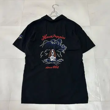 Hush Puppies 허시파피 반팔 셔츠 개 강아지 자수 M