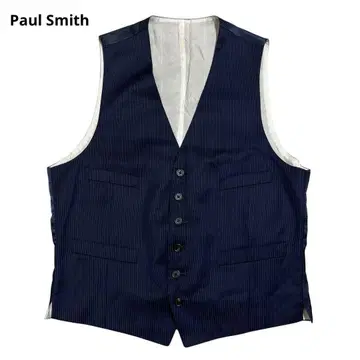 [ 컨디션 최상 ] Paul Smith 지레 베스트 L 실크 혼방 네이비
