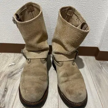 베이지 스웨이드 레드윙 엔지니어 부츠 8268 8하프