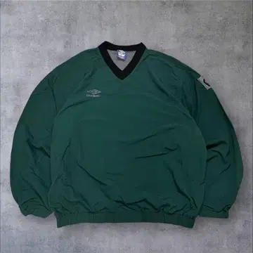 90s UMBRO 나일론 풀오버 그린 자수 로고 빈티지