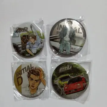 INITIAL D 캔 배지 4개 타쿠미 케이스케 세트
