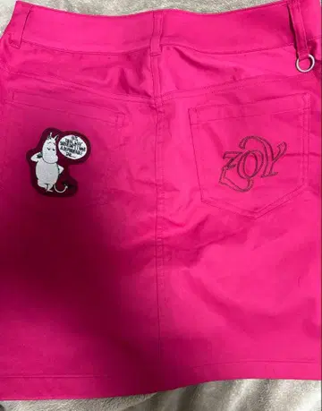 ZOY 조이 콜라보 무민 자수 핑크 스커트