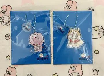 100% 도라에몽 & 프렌즈전 아크릴 2단 키링 (2개 세트)