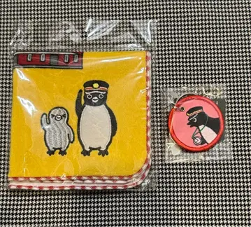 Suica 펭귄 손수건 자수 핸드 타월 도쿄역 건물 자수 키링