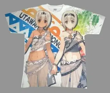 [새상품] 우루루&사라나 풀 그래픽 t셔츠 우타와레모노 Lsize