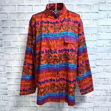 [ Topys ] 토피즈 화려한 올 패턴 얇은 소재 폴리에스테르 자켓