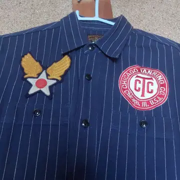 BUZZRICKSON & CO.INC 오버롤스 반팔 와펜 부착