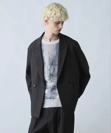 HARE 폴리에스테르 이지 개버 더블 자켓 그레이 완판템 M 사이즈