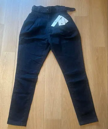 MURUA 다크 블루 하이웨스트 데님 팬츠