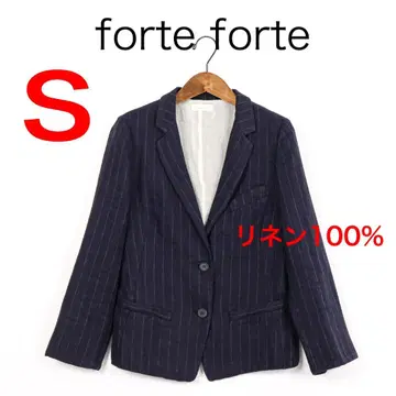 H6918 포르테 포르테 린넨 2버튼 스트라이프 패턴 자켓