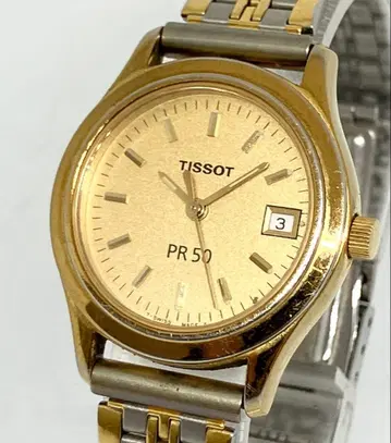 TISSOT 티쏘 골드 다이얼 PR50 손목시계 손목시계