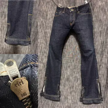 RICO 더블 밑단 riri 지퍼 부츠컷 Y2K 데님 00s 일본제