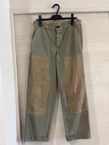 RED EAR 무릎 보호대 포함 코튼 팬츠