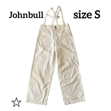 Johnbull 젬블 헤링본 서스펜더 워크 팬츠 S