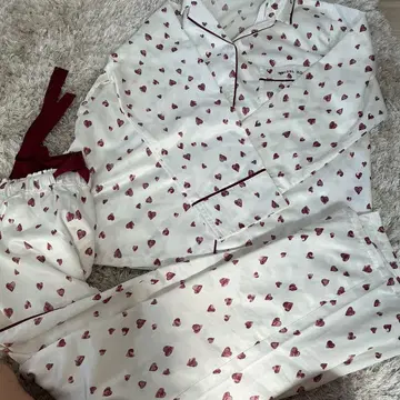 SNIDEL HOME 룸웨어 상하의 하트 무늬