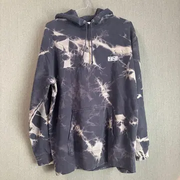 [ 새상품급 ] NUMBER (N)INE 다크 블리치 박스 로고 후드티