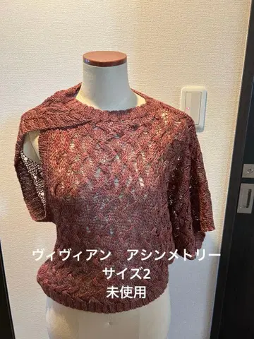 비비안 시스루 니트 비대칭 미사용