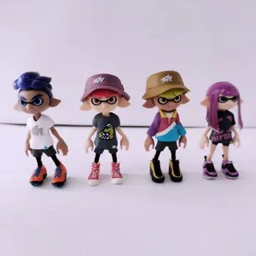 스플래툰 옷 갈아입기 기어 컬렉션 4체 Splatoon 피규어