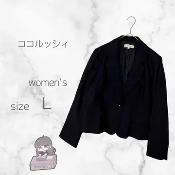 코코루시 테일러드 자켓 도트 직조 포멀 폴리에스테르