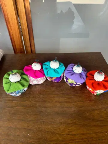 크레이프 원단 일본풍 인형 5개 세트