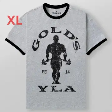 YOUNGLA GOLD'GYM 콜라보 T셔츠 그레이